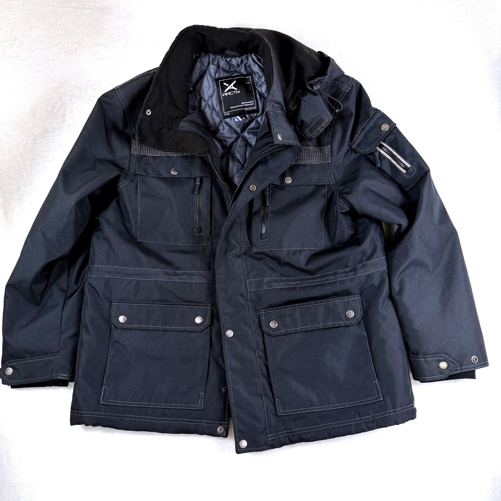 Arctix Mens 5K Waterproof Winter‎ Performance Jacket Black Parka Coat XL Regular